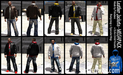 GTA 4 Leather Jackets MEGA PACK Mod - GTAinside.com