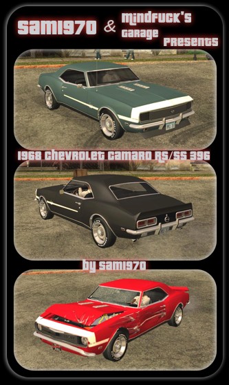 GTA San Andreas 1968 Chevrolet Camaro RS/SS 396 Mod 