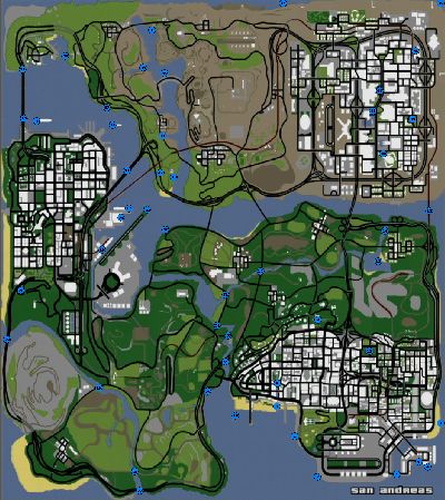 GTA San Andreas All Maps of Items Mod - GTAinside.com