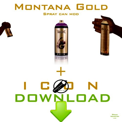 Montana Gold Spray Can + Hud Icon