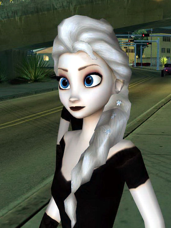 GTA San Andreas Elsa in a short black dress Mod ...