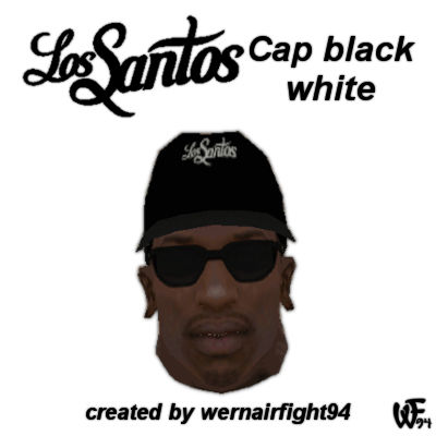 Los Santos Cap Black White