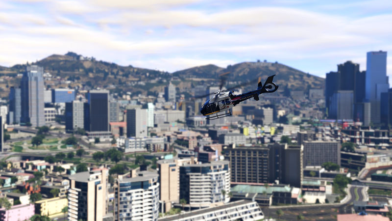 GTA 5 LSPD Frogger Helicopter ( BLACK AND WHITE ) 3.0.0 Mod - GTAinside.com