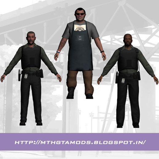 GTA San Andreas Ammu-Nation Seller+Security Guards (GTA V) Mod ...