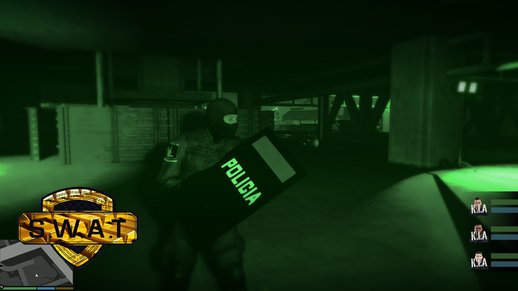 GTA 5 Riot Shield + PT SWAT