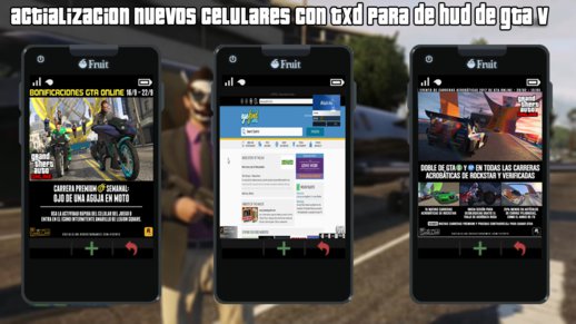 Actualizacion TXD and DFF New Cellphone Themes from GTA V Online