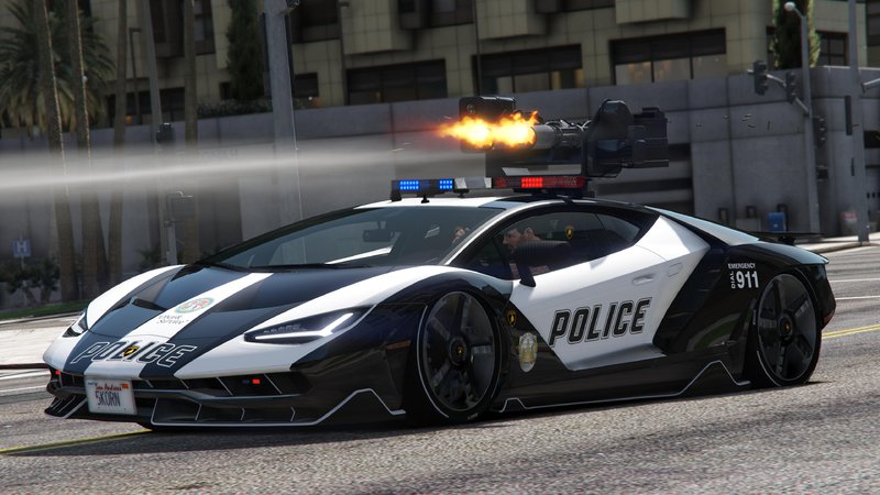 GTA 5 Lamborghini Centenario LP770-4 [REMASTERED] Police LSPD Mod ...