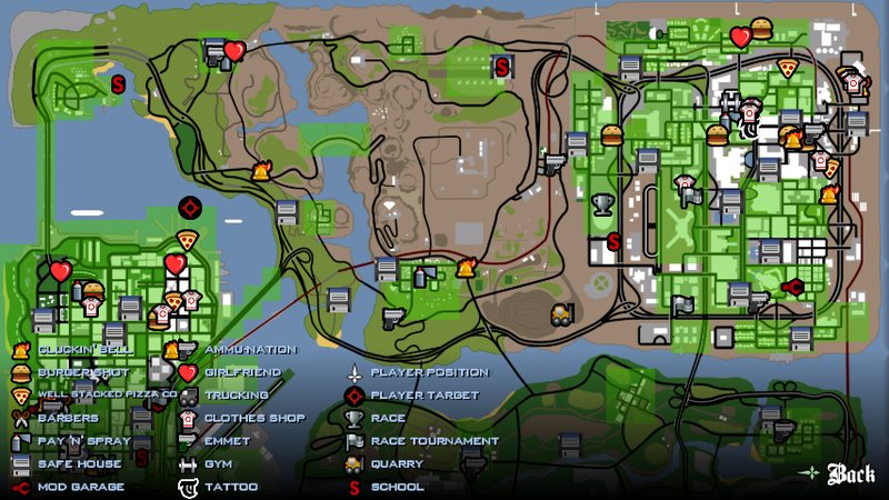 Gta San Andreas Weapons Map Maping Resources