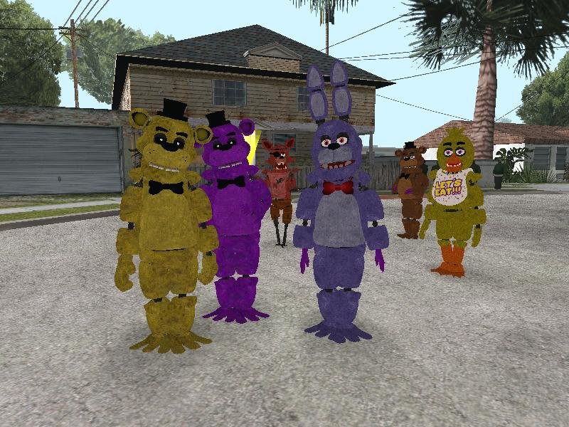 GTA San Andreas Five Nights at Freddys 4 Skin Pack [COMPLETE] with