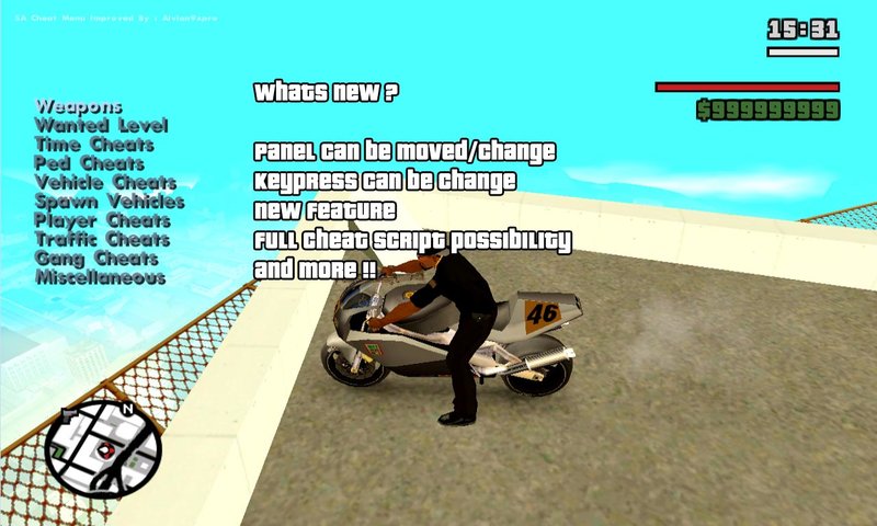 Download Cheat Menu v1.6 - GTA SA / Grand Theft Auto: San Andreas