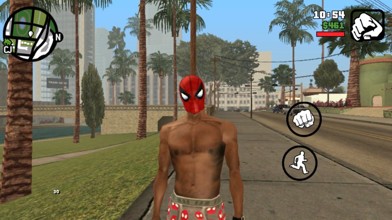 GTA San Andreas Spider Man Mask for CJ Mod 