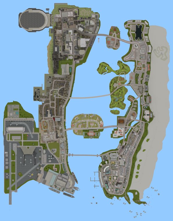 gta vice city map 3d