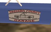 Cooters Hazzard County Garage Tow Truck