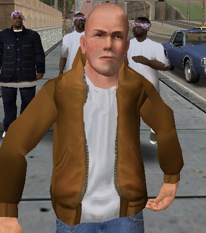 GTA San Andreas Jimmy Hopkins Orange Jacket Skin Mod - GTAinside.com