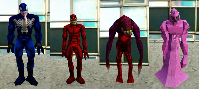 GTA San Andreas Spider-Man 2000 PS1 Characters Skin Pack Mod 