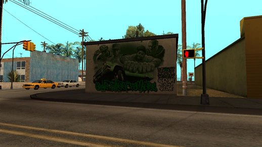 GTA SA Grove 4 Life Wall for Seville mod