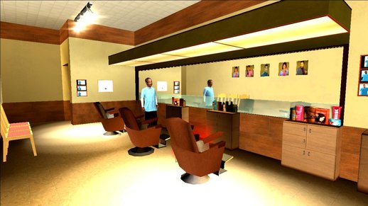 Barber Shop and Tattoos Shop Interior Retexture