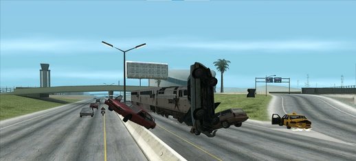 Train On The Street & Highway