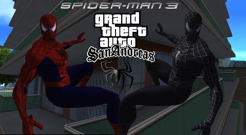 Grand Theft Auto: San Andreas + GTA + Free Spiderman (3 PC Discs)