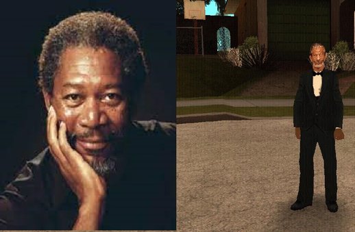 GTA San Andreas Morgan Freeman Skin Mod - GTAinside.com