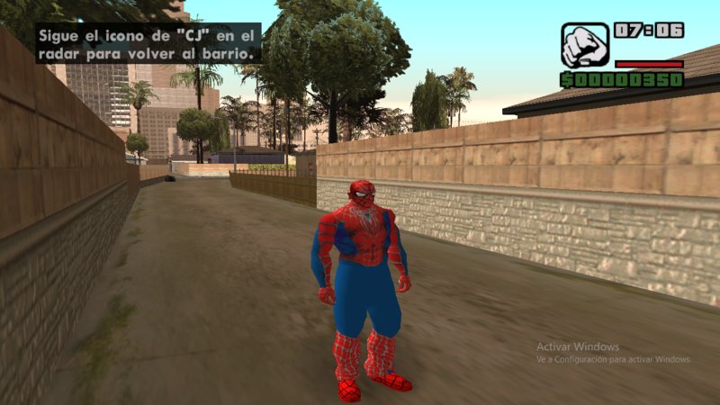 GTA San Andreas Skin Spiderman PS2 Port PC Mod 