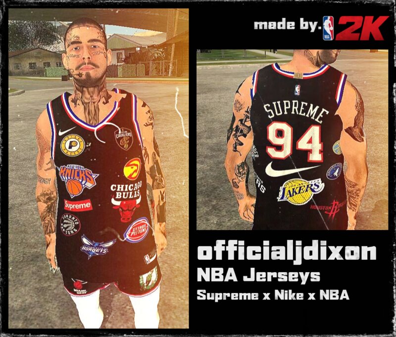 GTA San Andreas Supreme X Nike X NBA Jersey Mod 