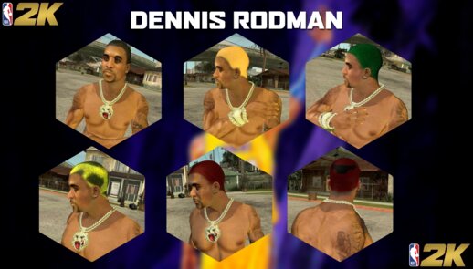 Dennis Rodman Face And Body Texture