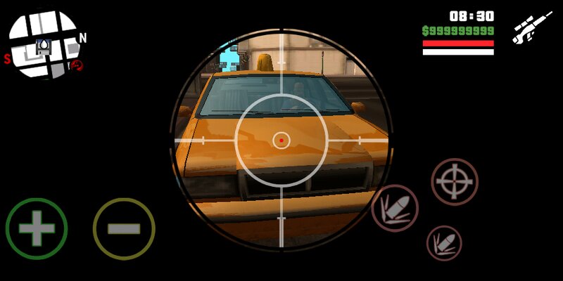 GTA San Andreas Colorful Control Buttons for Mobile Mod 