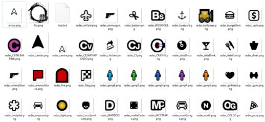 GTA San Andreas New Icons (Hud) For Gta San Andreas and Samp Mod ...