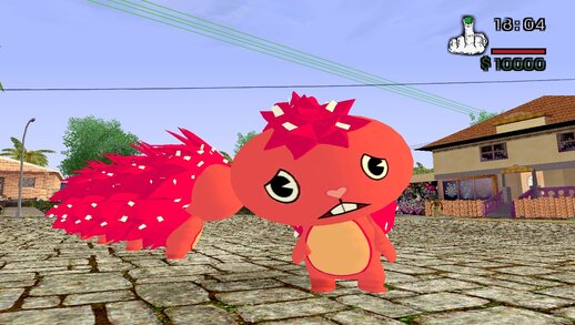 Flaky del juego Happy Tree Friends False Alarm