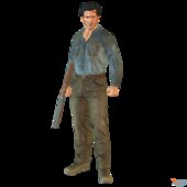 Ash Williams Con Ropa sin romper de Evil Dead 3 The Game CON EXPRESIONES FACIALES EN BOCA Y CEJAS