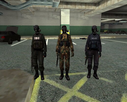 SWAT & FBI & ARMY SKINS PACK GAS MASK