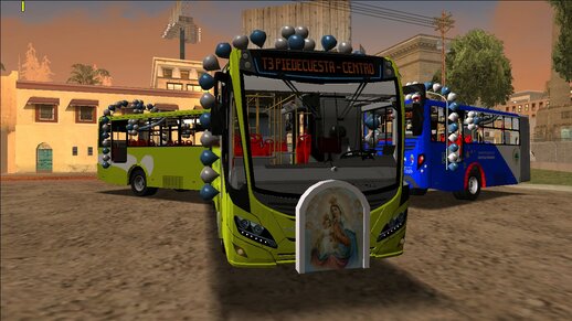 Busscar Urbanuss Pluss S5 Volvo B340M Euro 5 Articulado & Decoración Virgen Del Carmen Colombia