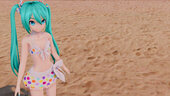 PDFT Hatsune Miku Polka Dot Bikini + Animated Face