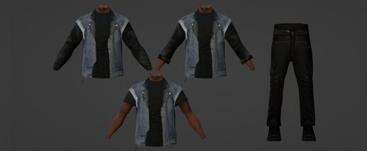 Denim Leather Jacket