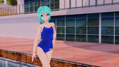 PDFT Hatsune Miku Racing Swimsuit + Animated Face