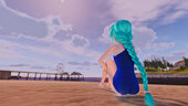 PDFT Hatsune Miku Racing Swimsuit + Animated Face