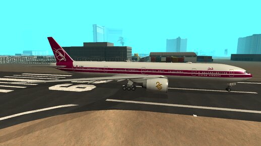 Qatar Airways Boeing 777-3DZER A7-BAC Retro Livery (remastered version)