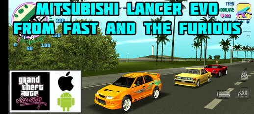 Mitsubishi Lancer EVO From Fast and the Furious for Mobile