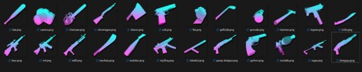 Vice City Weapon Icons HD Remake for Vice City NewGen Edition