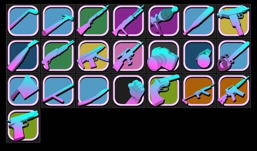 Classic HD Weapon Icons for GTA Vice City Nextgen Edition