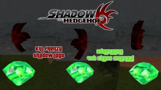 Shadow The Hedgehog Chaos Emerald & Logo Mod