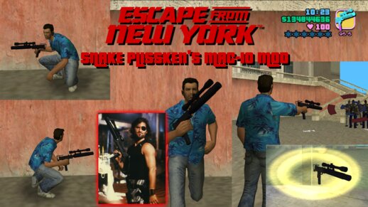 Escape From New York Snake Plisskens MAC-10 Mod